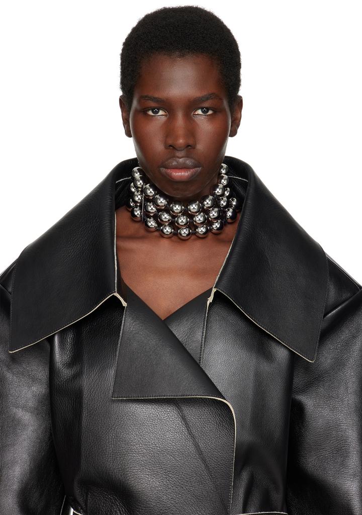 D'heygere Silver Ball Chain Choker