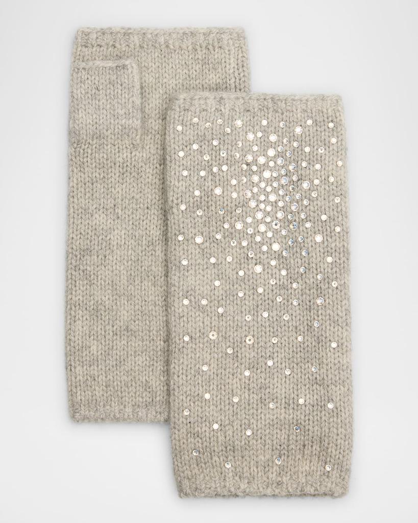Carolyn Rowan Cashmere Embellished Fingerless Gloves