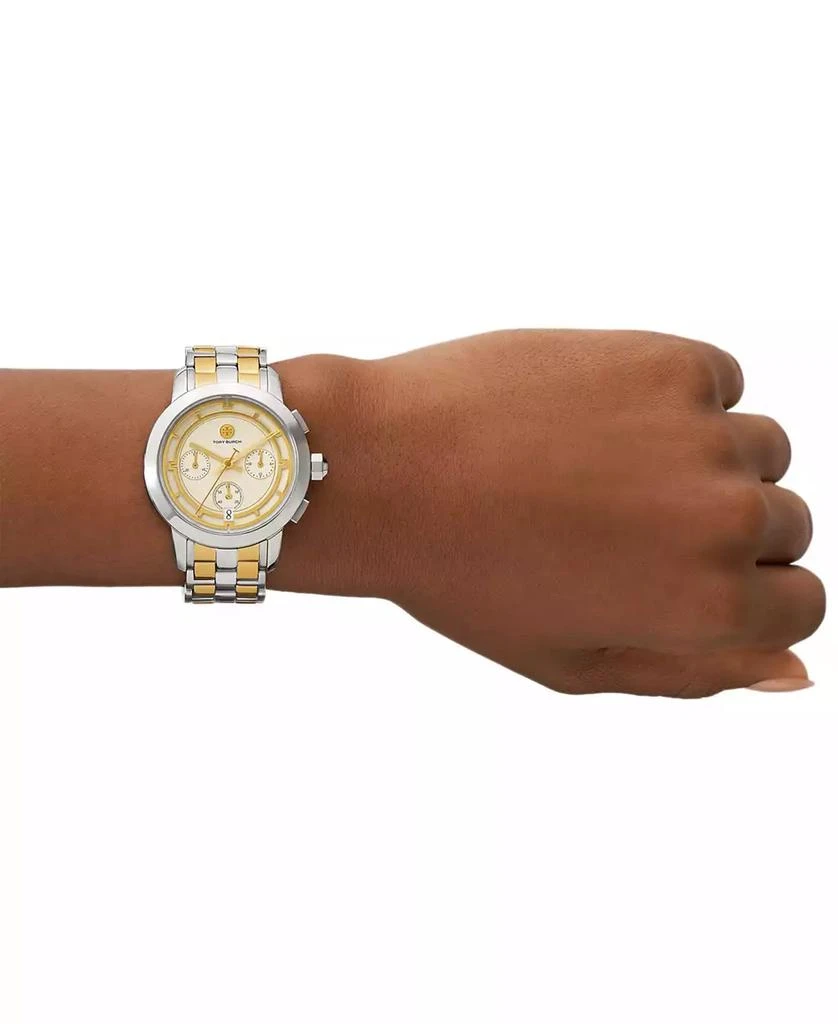 Tory Burch Women's Chronograph Two-Tone Stainless Steel Bracelet Watch 37mm 4