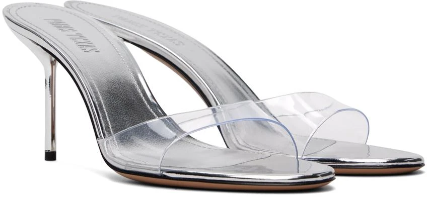 Paris Texas Silver Lidia Mule 70 Heeled Sandals 4