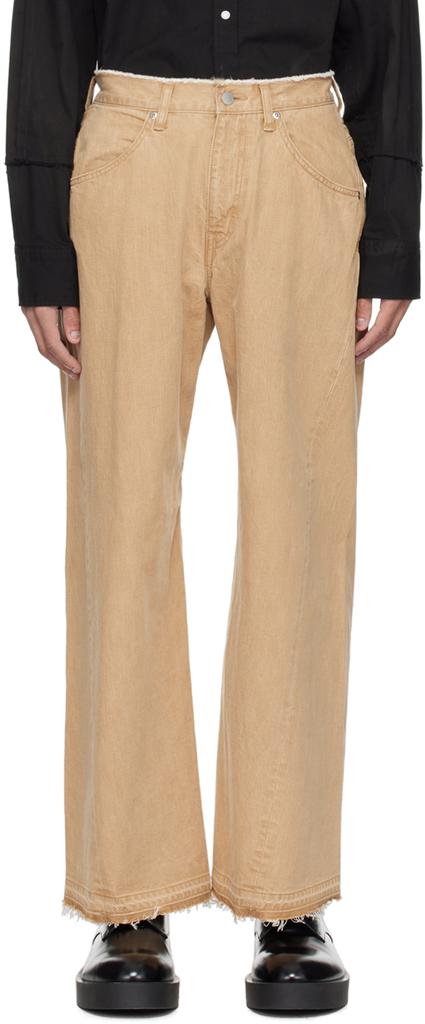 JieDa Beige 3D Jeans