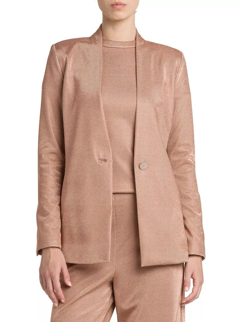 Giorgio Armani Metallic Bonded Jersey Blazer 3