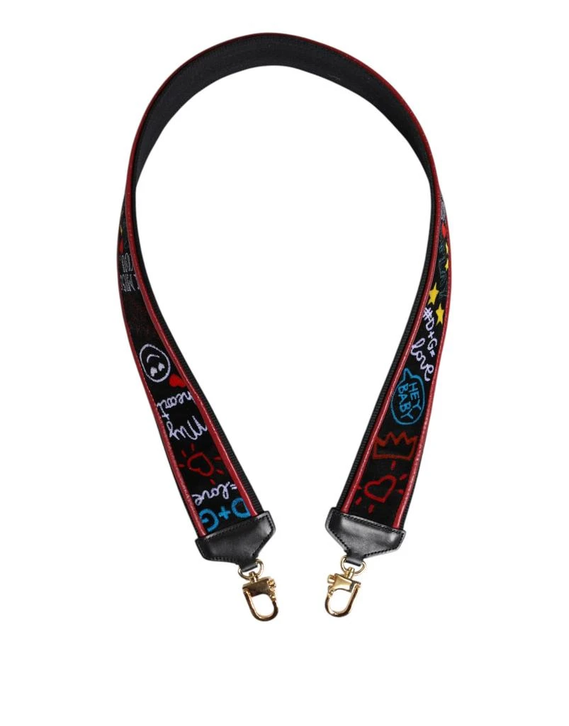 Dolce 
Gabbana Cotton Printed Women Bag Accessory Shoulder Women
s Strap 5