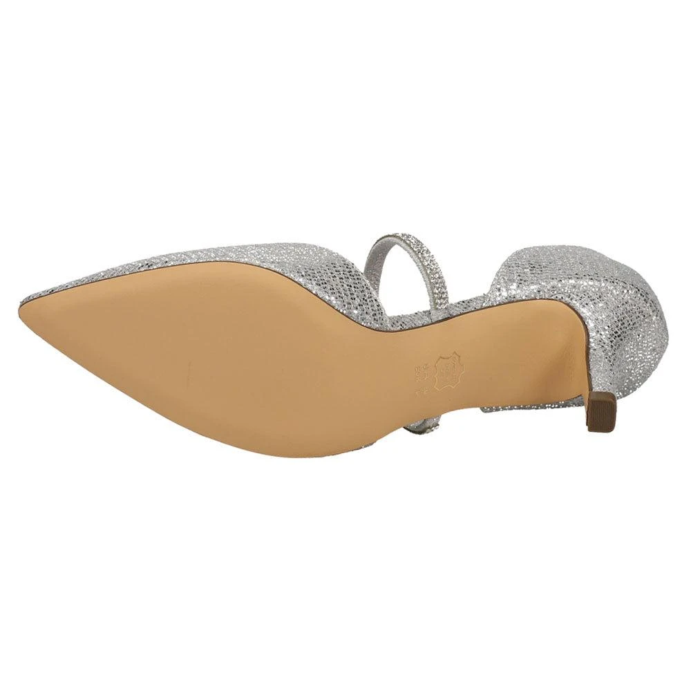 Nina Brystol Metallic Glitter Pointed Toe Evening Pumps 5