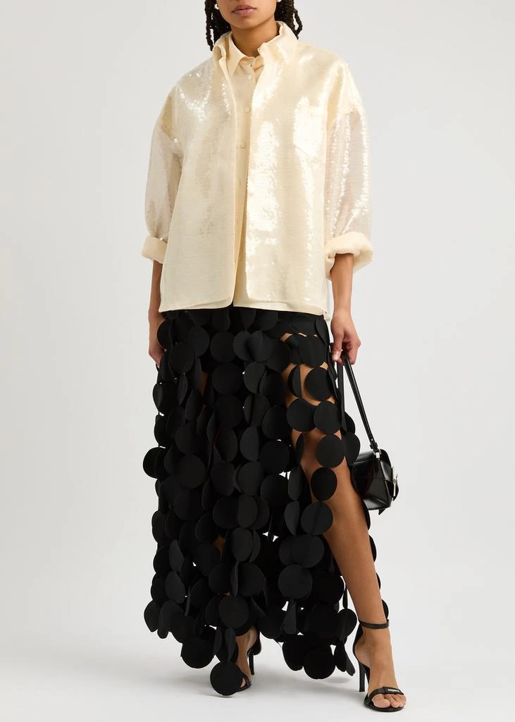 A.W.A.K.E MODE Laser-cut circle maxi skirt 4