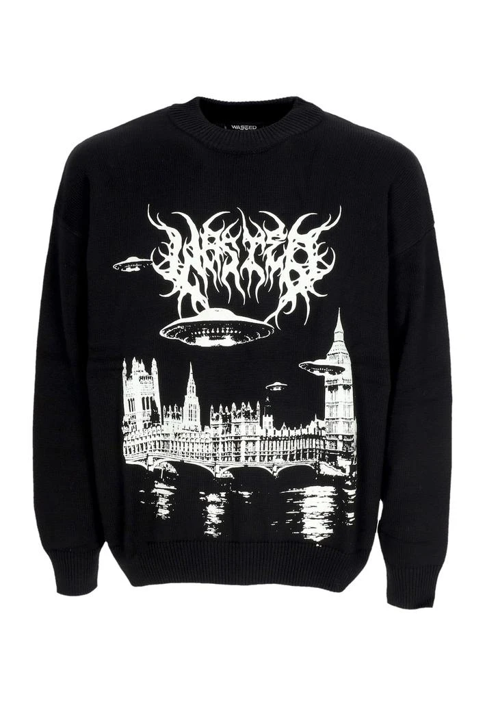 Wasted Paris Men's sweater Skylab Crewneck Black 1