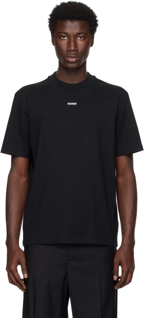 Hugo Boss Black Relaxed-Fit Cotton Logo Print T-shirt