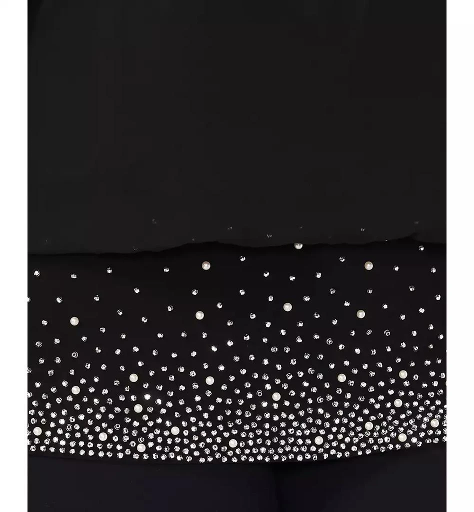 Plus Size Embellished Chiffon Blouse – On Sale Now with Up to 31% Off