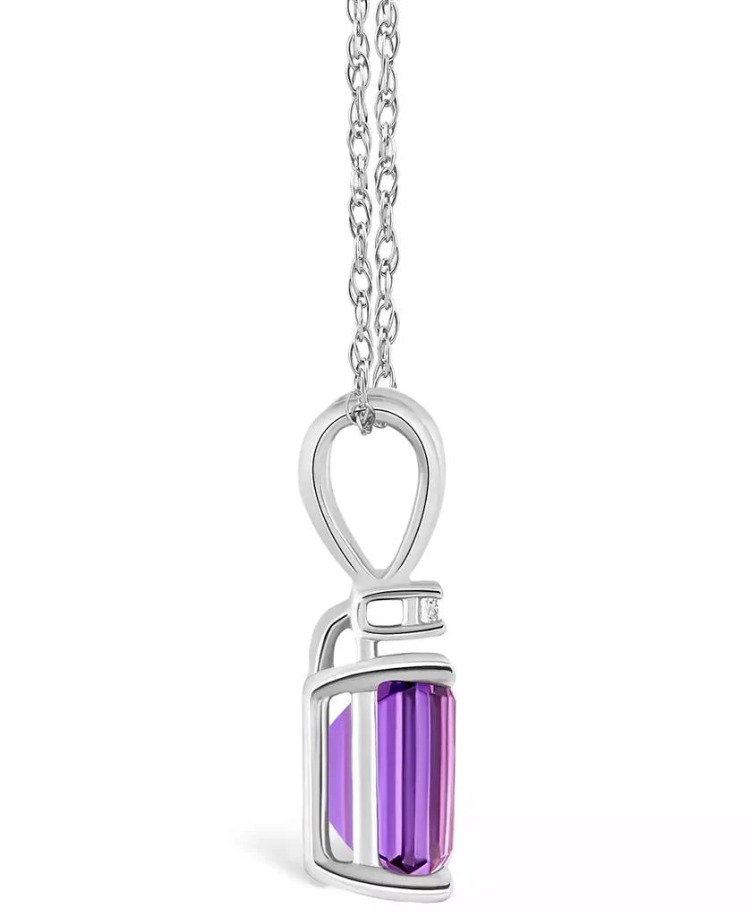 Macy's Amethyst (1 ct. t.w.) and Diamond Accent Pendant Necklace in 14K Yellow Gold or 14K White Gold 3