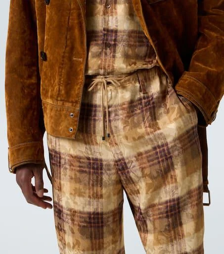 Dries Van Noten Checked jacquard straight pants 5