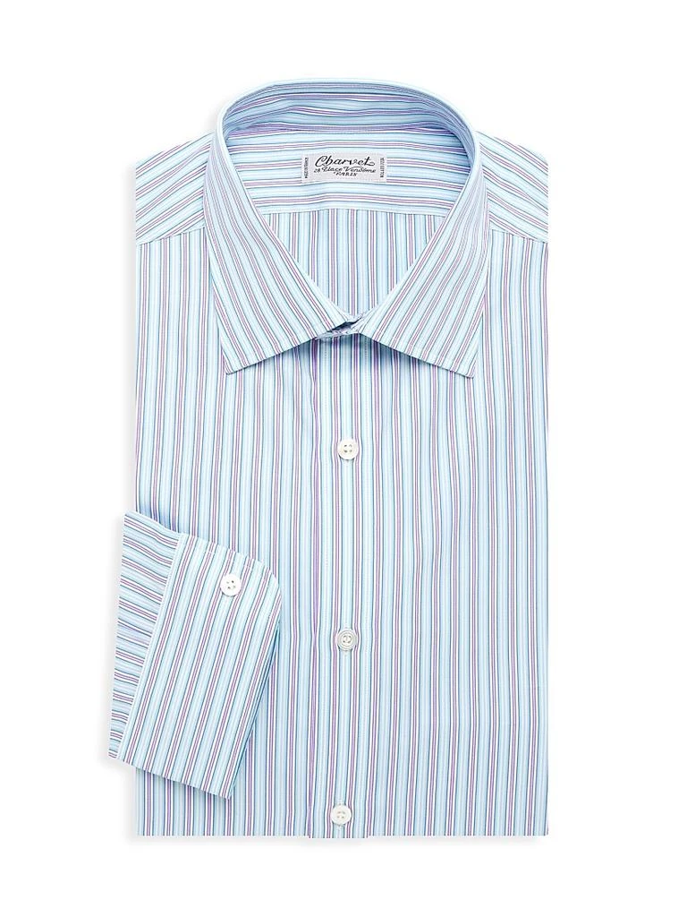 Charvet Men's Striped Dress Shirt - Light Pink Mauve - Size 17 Charvet Men's Striped Dress Shirt - Light Pink Mauve - Size 17