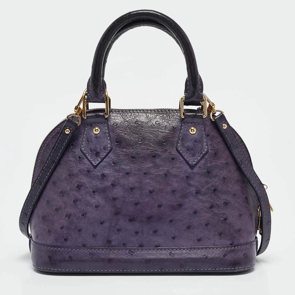 Louis Vuitton Louis Vuitton Purple Ostrich Alma BB Bag 4