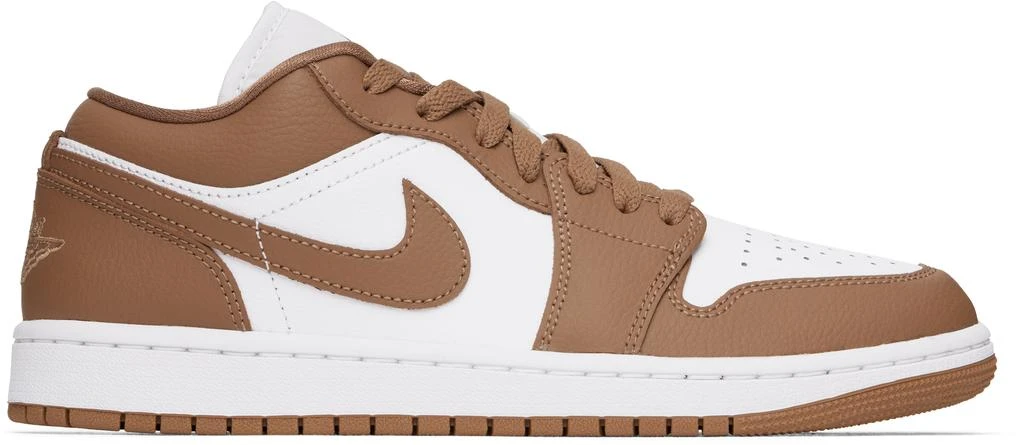 Jordan White & Brown Air Jordan 1 Low Sneakers 1