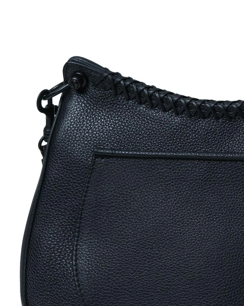 Callista Medium Saddle Bag Black Grained Leather 7