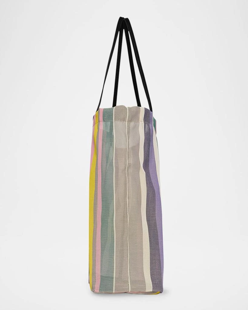The Row Barn Tote Bag in Striped Mesh 3