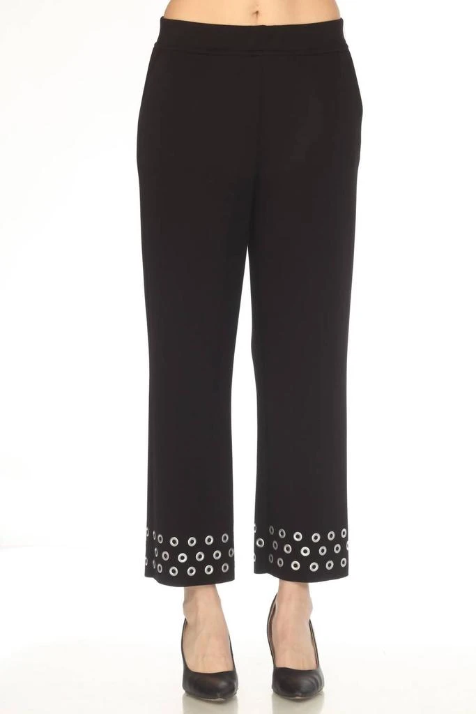 JOSEPH RIBKOFF Joseph Ribkoff - Grommet Detail Pull On Straight Leg Pants