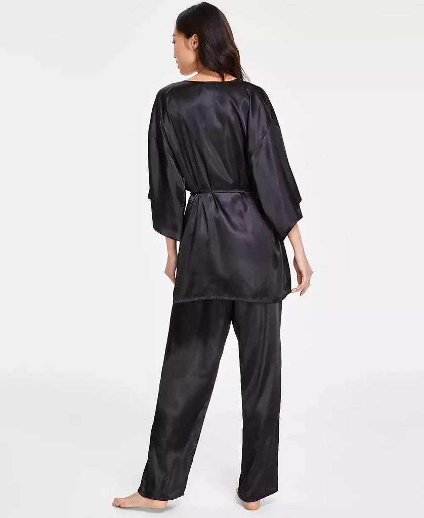 Linea Donatella Women's 3-Pc. Satin Fringe Sleep Set 9