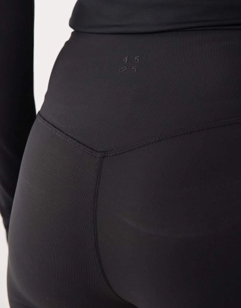 4505 4505 Hourglass micro rib wrap waist 3 inch booty short in black 2