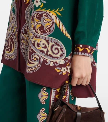 ETRO Printed oversized silk shirt 5