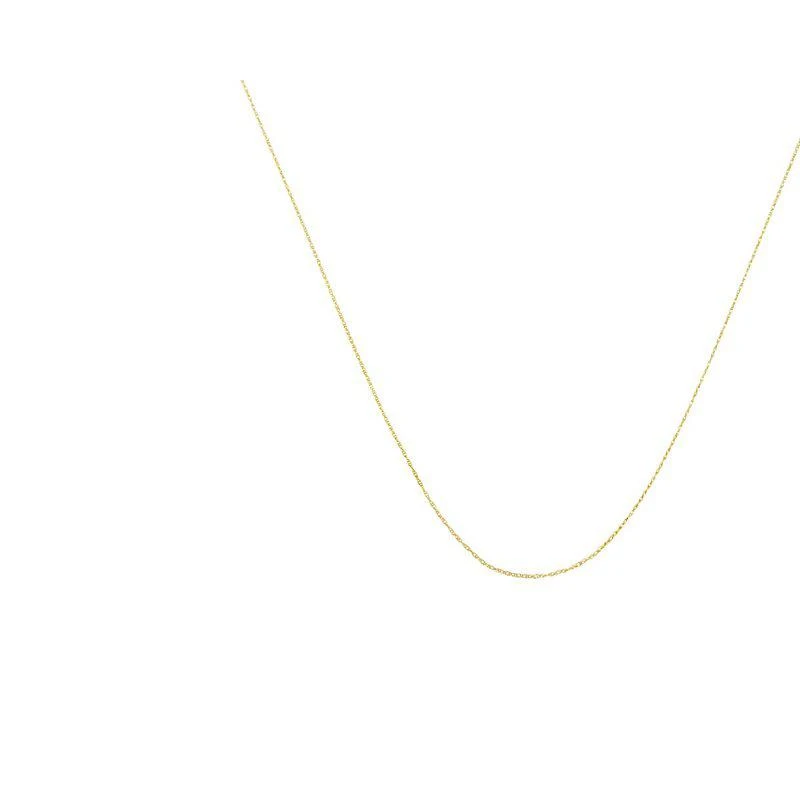 Haus of Brilliance 0.5mm Slim and Dainty Unisex Rope Chain Necklace 1