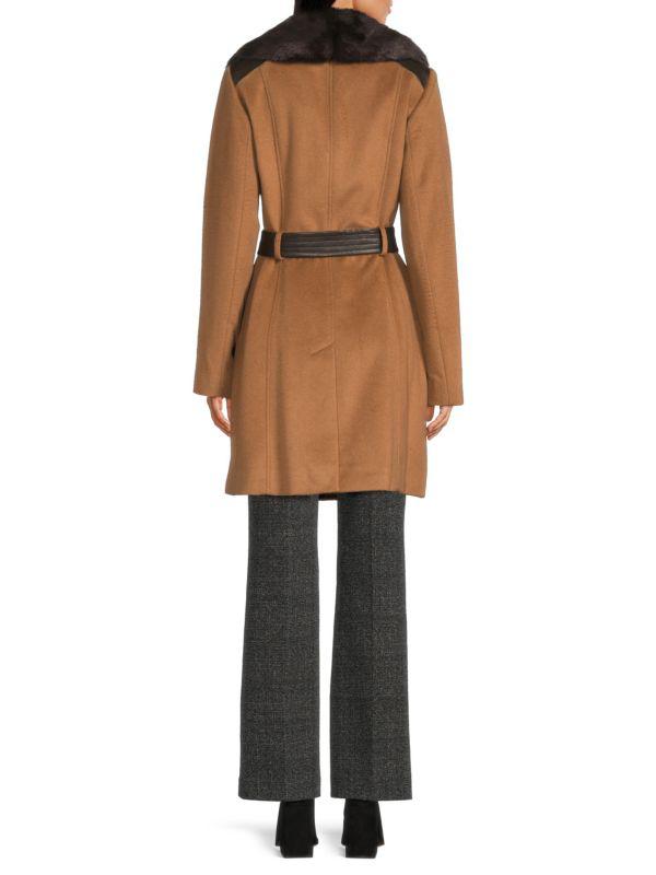 Via Spiga Faux Fur Spread Collar Jacket