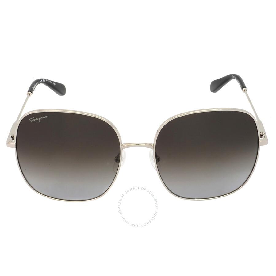 Salvatore Ferragamo Salvatore Ferragamo Grey Gradient Square Ladies Sunglasses SF300S 041 59