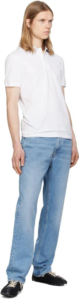 Lacoste White Slim Fit Branded Polo 4