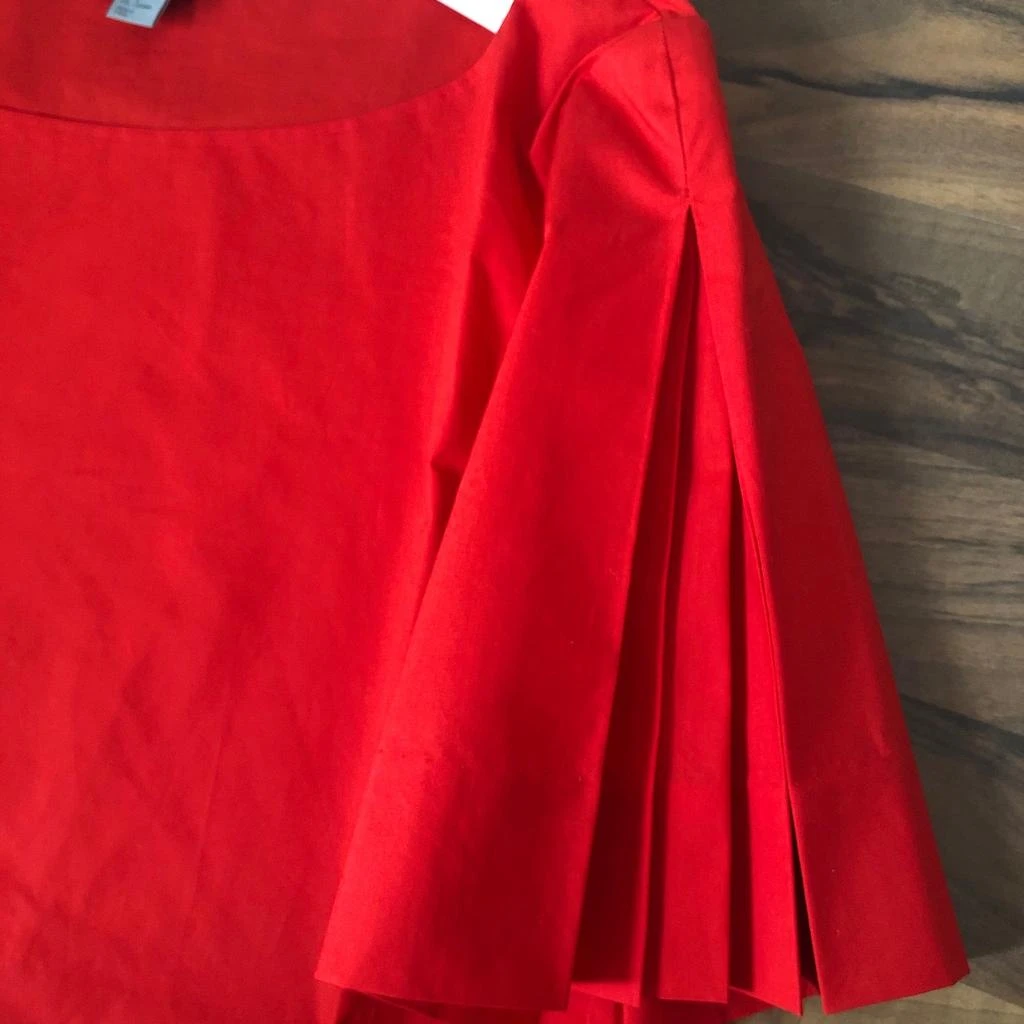 cos Red Top blouse arm pleat detail A-Line 3