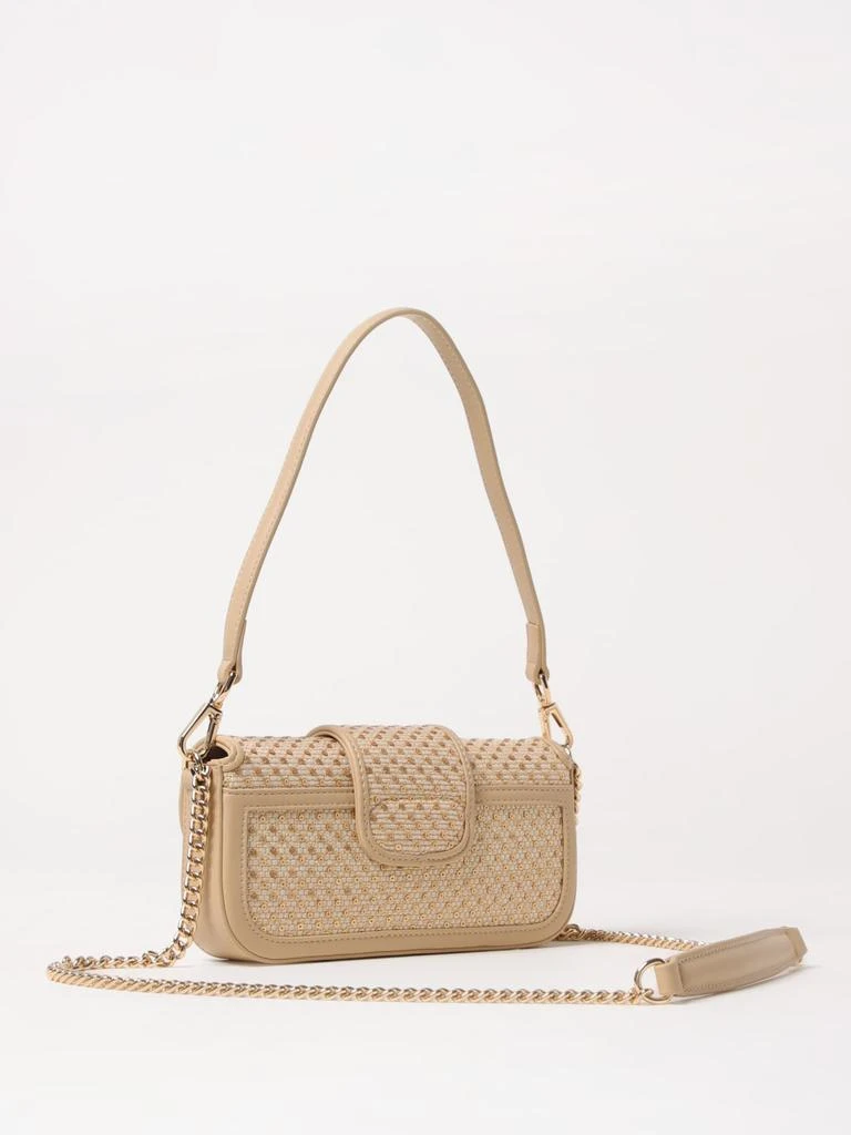 TWINSET Twinset synthetic leather and raffia shoulder bag with embroidered sequins 2