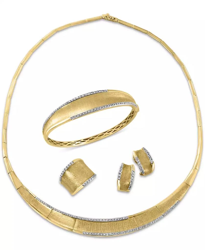 Effy D'Oro by EFFY® Diamond Wide Band (1/4 ct. t.w.) in 14k Gold 5