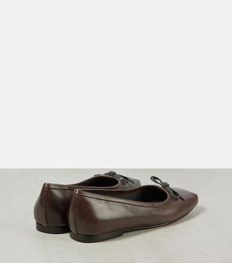 Brunello Cucinelli Monili bow-detail leather ballet flats 3