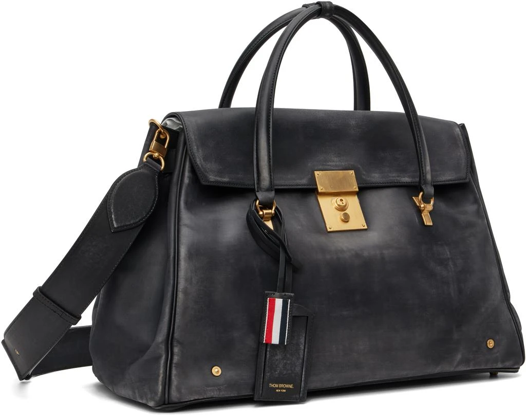 Thom Browne Black Bolton Weekender Duffle Bag 2