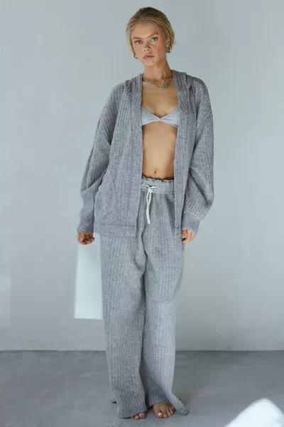 Out From Under Out From Under Poppy Ribbed Knit Hooded Cardigan