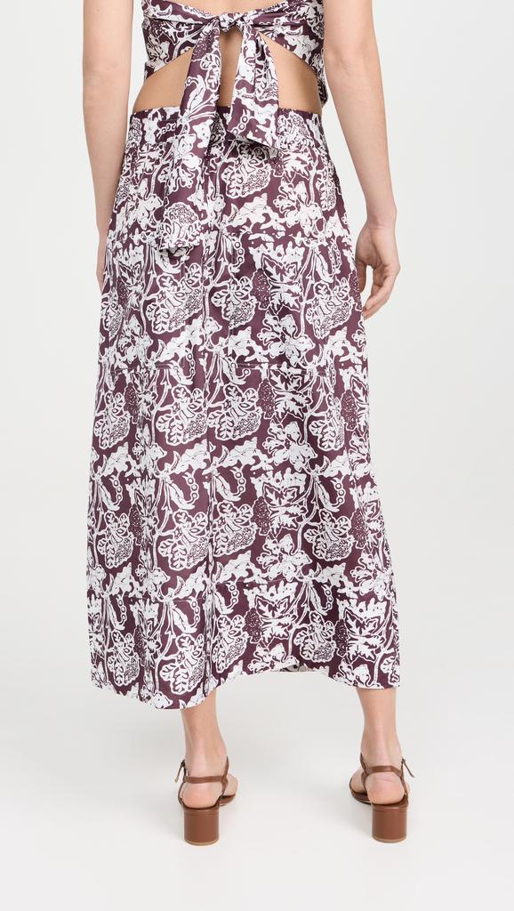 Tibi Recycled Nylon Batik Full Skirt