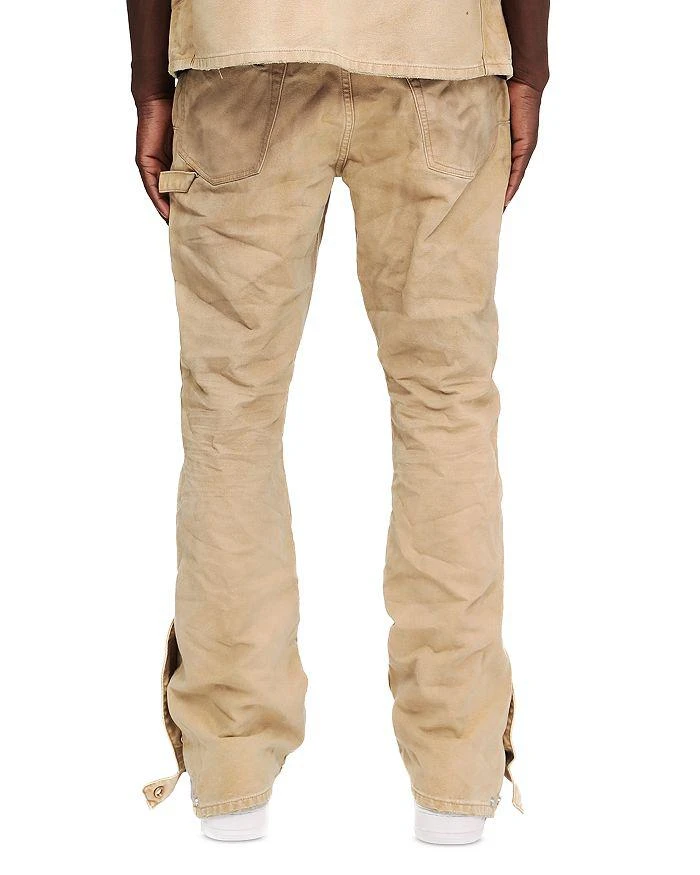 Purple Brand Relaxed Fit Snap Carpenter Jeans in Khaki 2