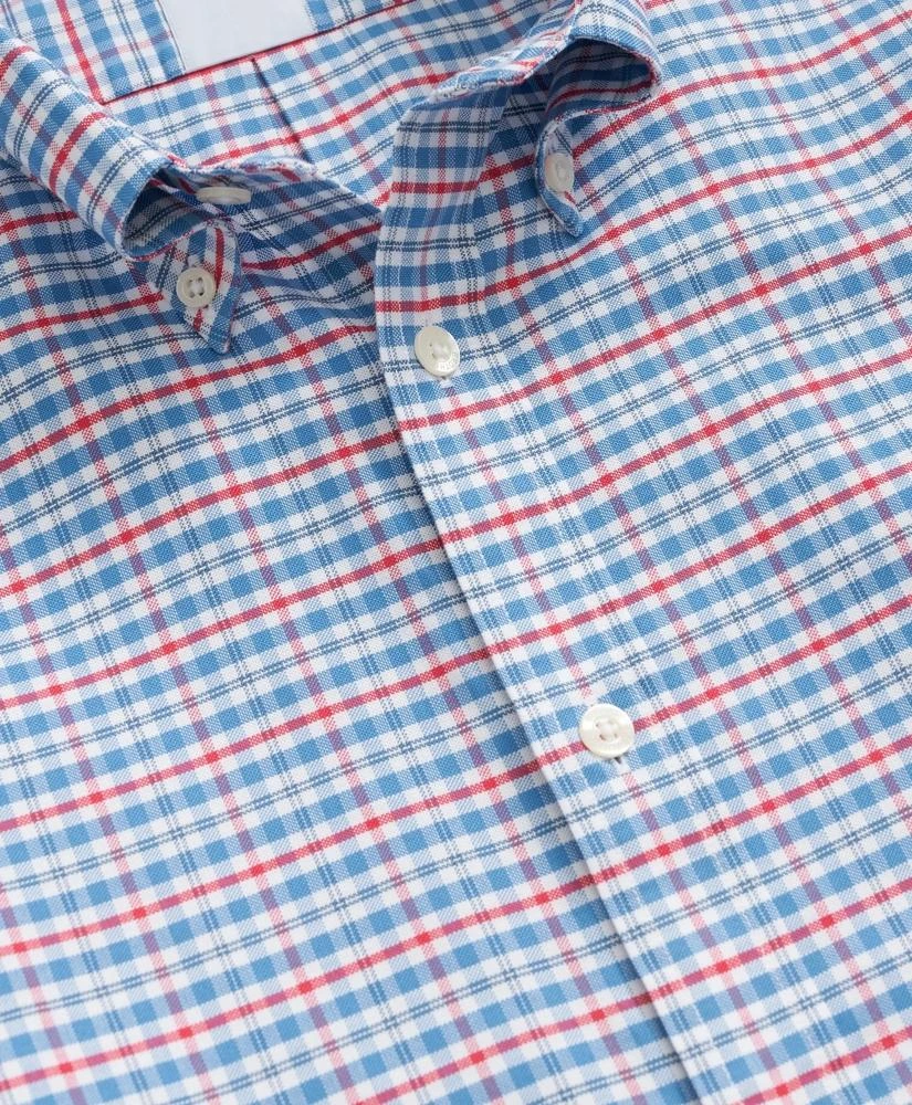 Brooks Brothers Stretch Cotton Non-Iron Oxford Polo Button Down Collar, Multi Check Shirt 2