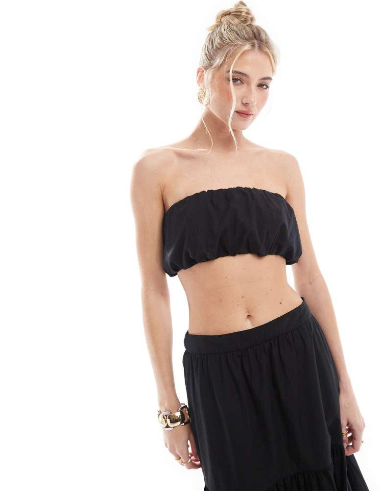 New Look New Look co-ord  puff bandeau top in black