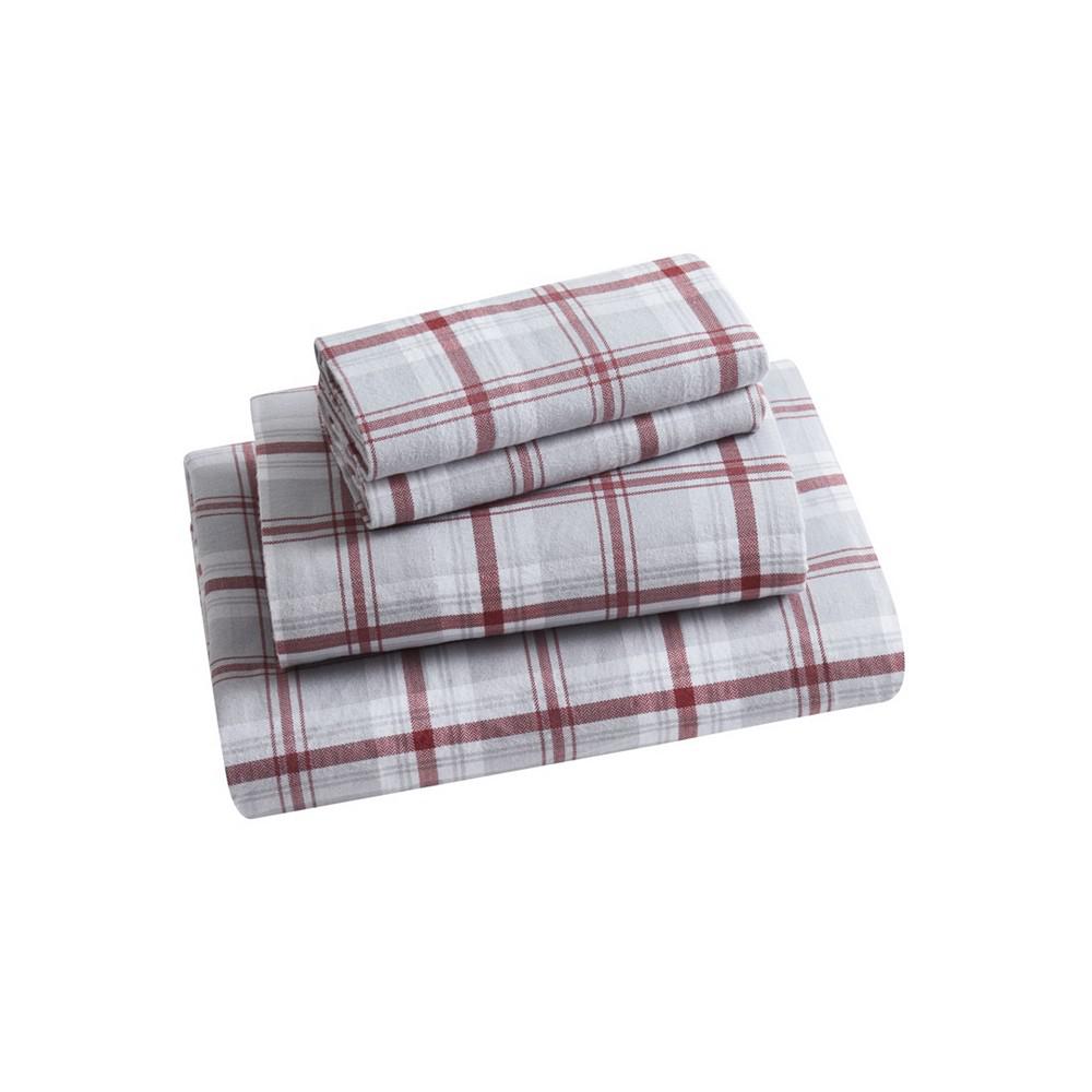 BEARPAW Peter 100% Cotton Flannel 4-Pc. Sheet Set