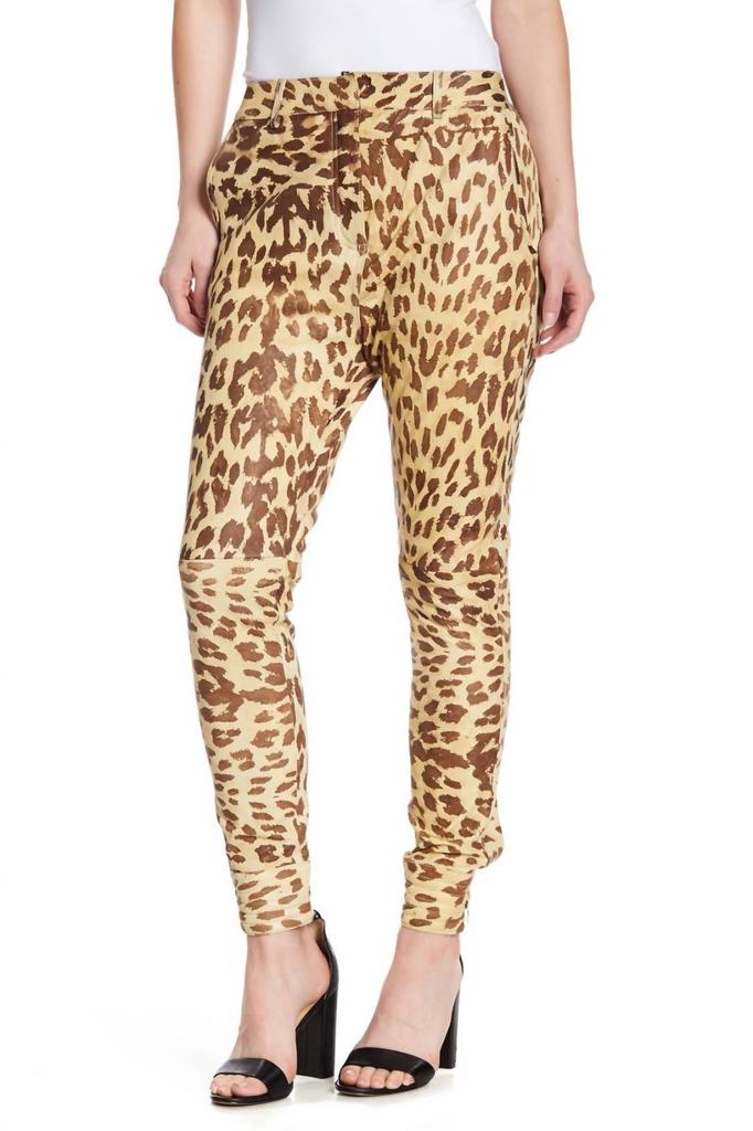 One Teaspoon One Teaspoon - Jackson Leopard Animal Print Leather Pants