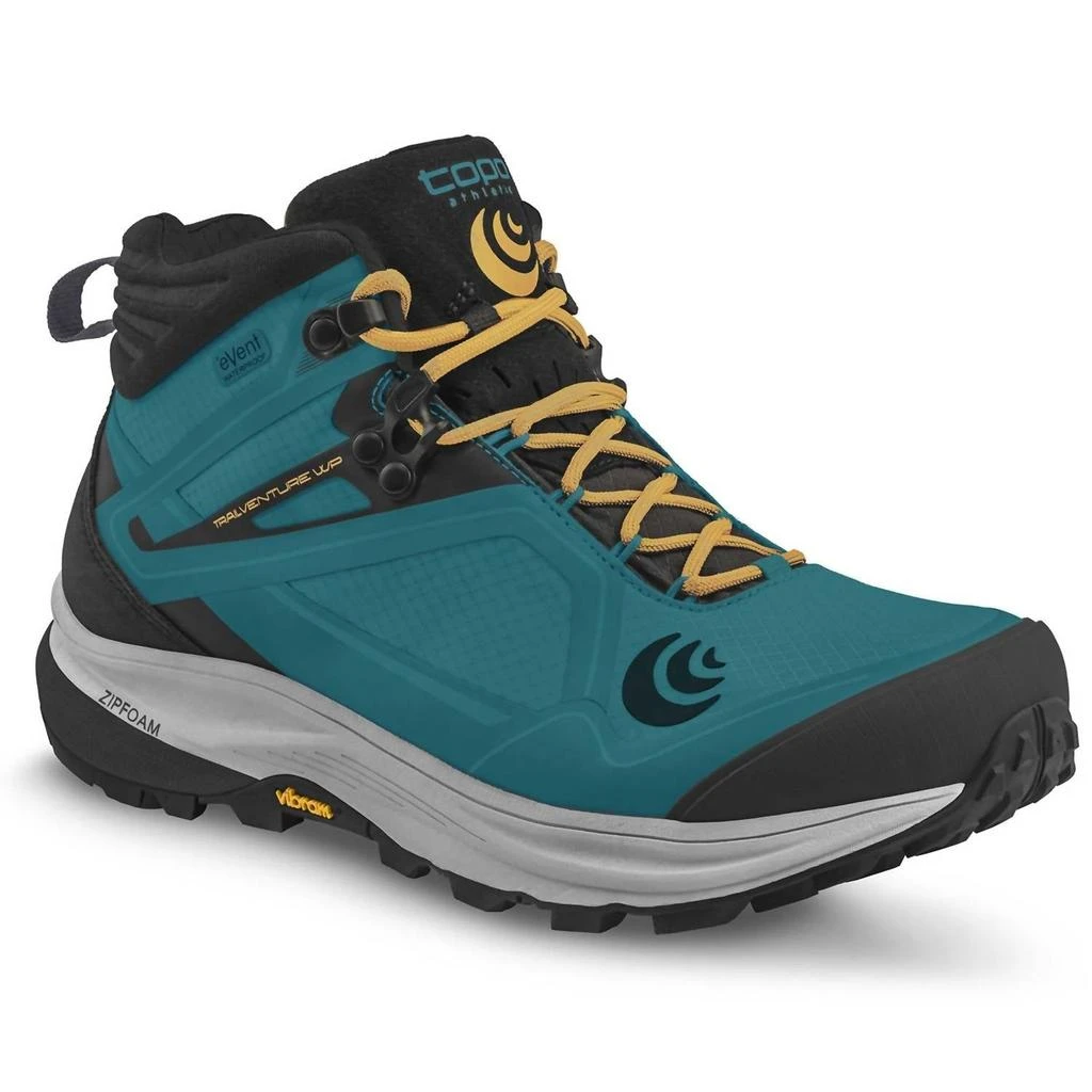 Topo Athletic Women's Trailventure Waterproof Hiking Boots - Wide Width In Teal, Gold 1
