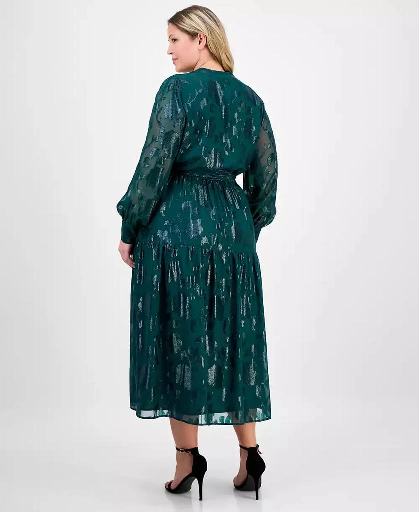 Shop Plus Size Floral Jacquard Blouson-Sleeve Midi Dress on Sale at  BeyondStyle  Get 59% Off Plus Size Floral Jacquard Blouson-Sleeve Midi  Dress with Limited-Time Flash Deals, Exclusive Discounts, and Special  Offers.