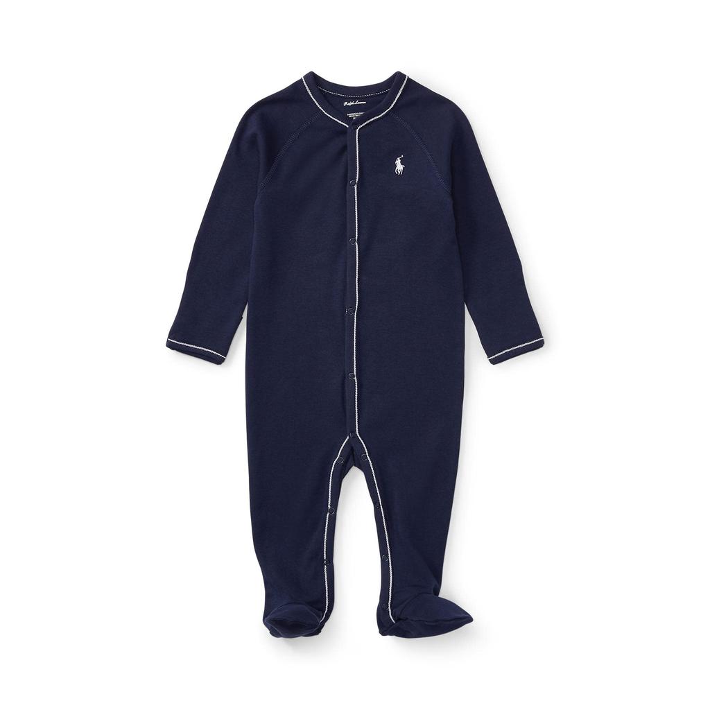 Polo Ralph Lauren Kids Cotton Jersey Footed Coverall (Infant)