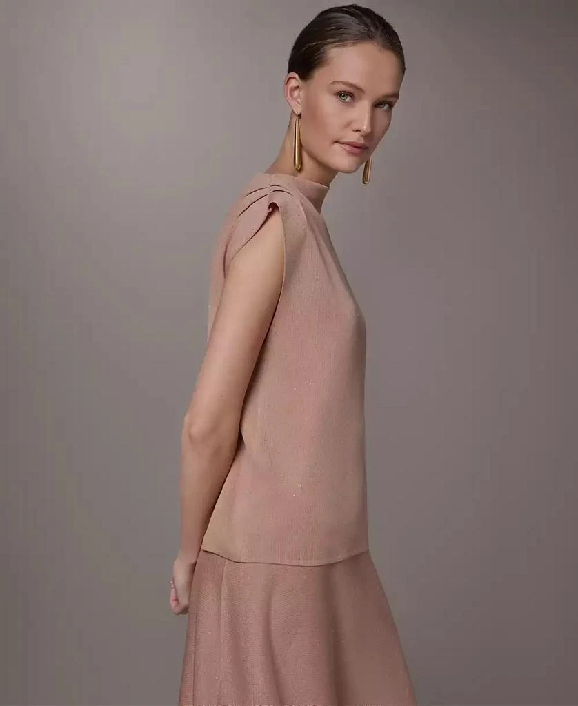 Donna Karan Women
s Asymmetric Mock Neck Sweater 3