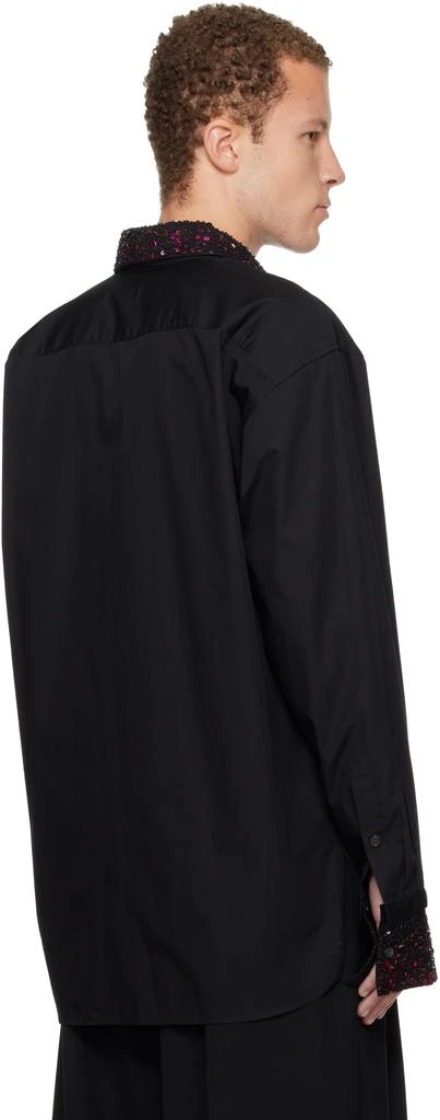 Dries Van Noten Black Sequinned Trim Shirt 3