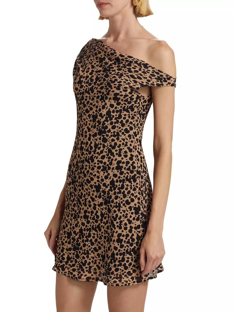 Reformation Kristine Asymmetric Leopard Minidress 4