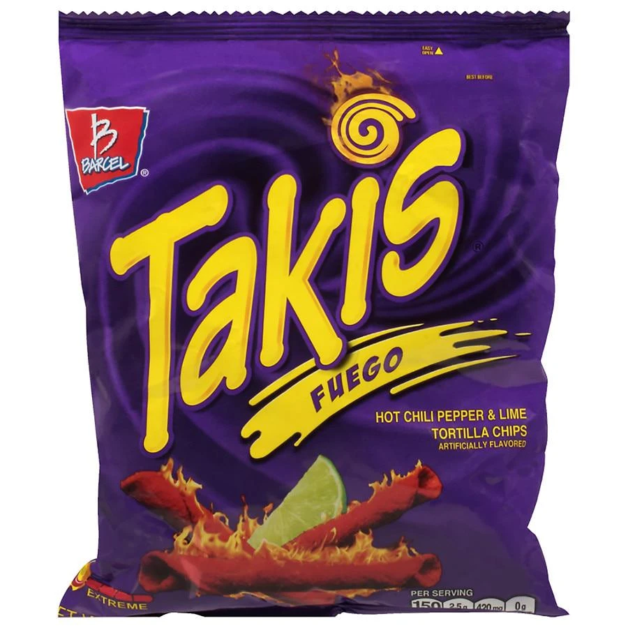 Takis Fuego Rolled Tortilla Chips Hot Chili Pepper & Lime 1