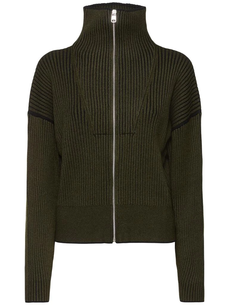 Varley Carmen Rib Knit Zip Sweater 1