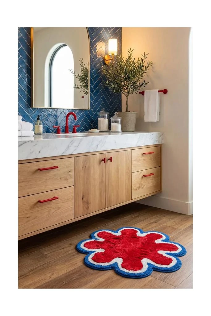 YAYA AND CO YaYa 
Co. Areon Organic Cotton Abstract Bathmat