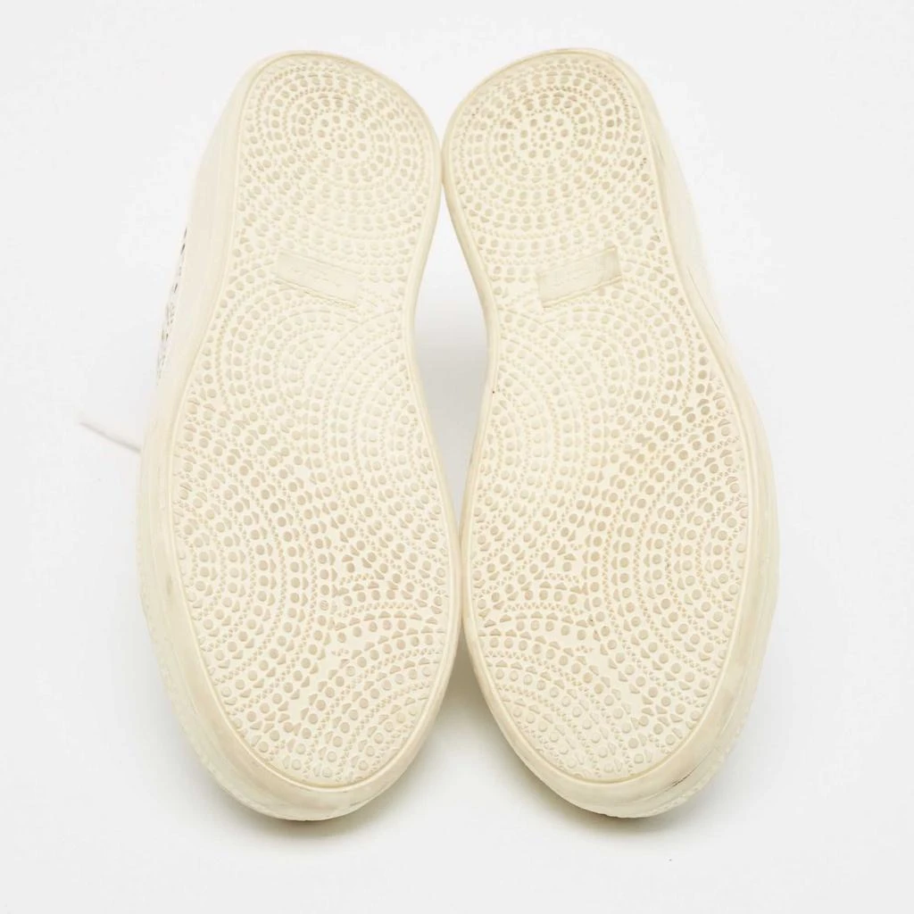 Alaia Alaia White Laser Cut Leather Low Top Sneakers Size 37 6
