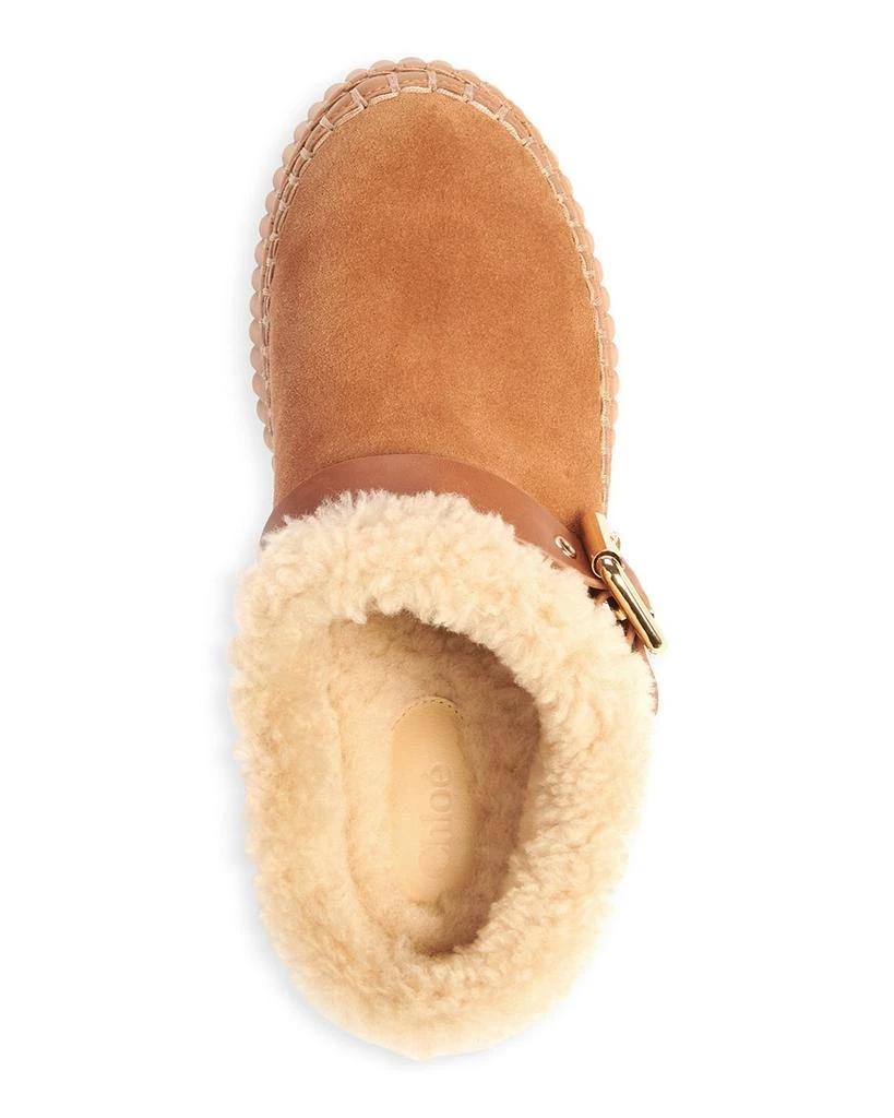 Chloé Women
s Nama Shearling Lined Wedge Mules 4